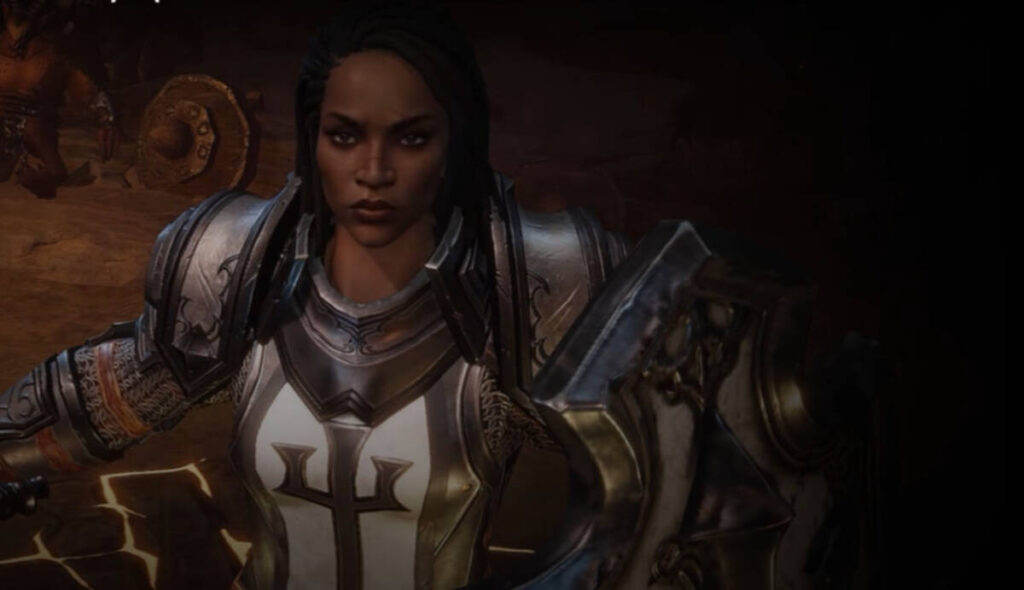 디아블로 이모탈 직업 추천 중 1티어인 성전사의 모습이다.