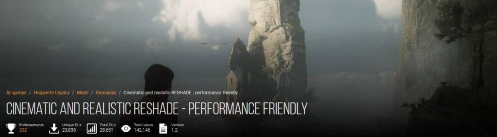 호그와트 레거시 시네마틱 & 리얼리스틱 리쉐이드 모드