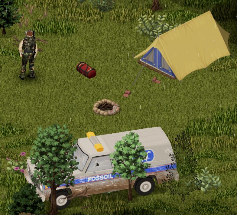 프로젝트 좀보이드 업데이트 후 야외 취침 사항