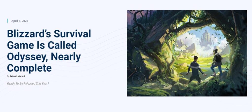 블리자드 신작 게임 오디세이 프로젝트