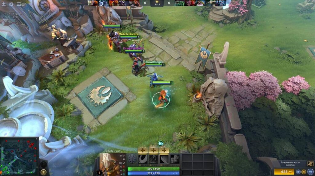 게임 추천 순위 도타2 플레이 화면