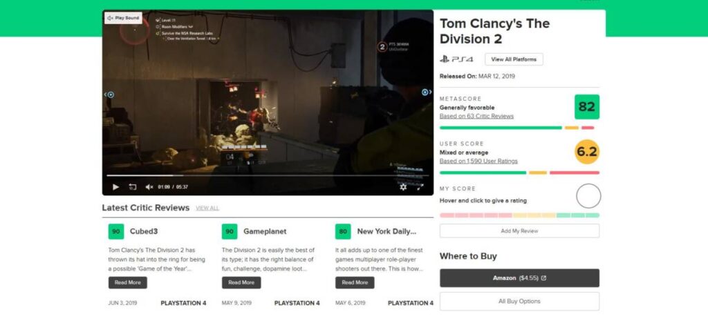 게임 더 디비전 2 성적으로 보는 더 디비전 3 흥행 가능성?