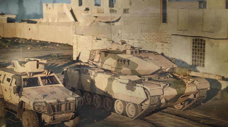 FPS 게임 스쿼드 탑승장비 모습 메르카바라고 하는 전차와 닮았다