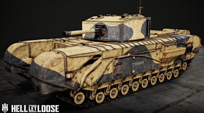 게임 헬렛루즈 속 처칠 MK3 전차 모습