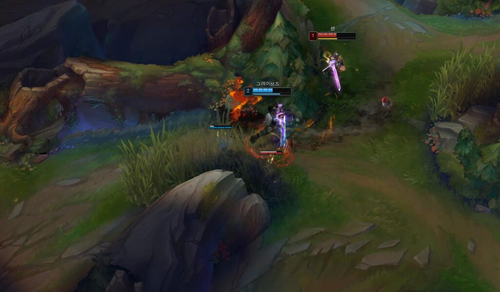 롤 정글 챔피언 무법자 그레이브즈 플레이 화면